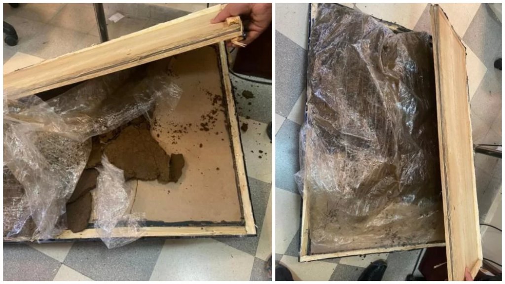بالصور/ مخبّأة بطريقة احترافية ومموّهة داخل لوحة خشبية مزخرفة.. إحباط عملية تهريب كميّة من حشيشة الكيف إلى  إحدى الدّول الأوروبية!