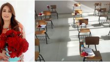 بالصور/ امتحان برائحة الورود.. دكتورة جامعية في لبنان تستقبل طلابها بالورود والرسائل التحفيزية: &quot;أنتم أبطال هذا الزمن  لأنكم ما زلتم بالرغم من كافة الأزمات تناضلون وتسعون&quot;