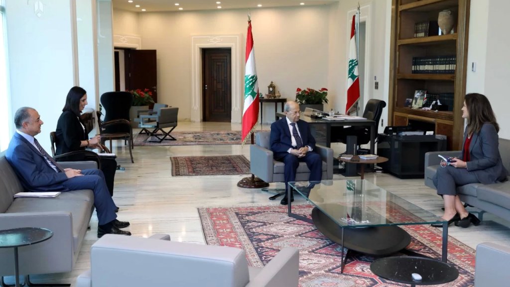 الرئيس عون اطّلع من شيا على نتائج اتصالات هوكشتاين مع &quot;الاسرائيليين&quot; حول ملف ترسيم الحدود