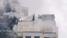صور متداولة لحريق في أحد الفنادق في الضبيه