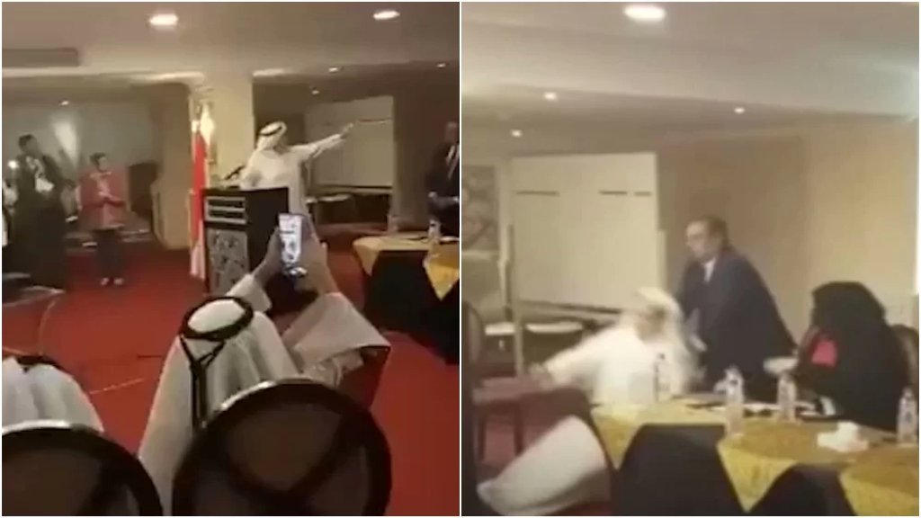 بالفيديو/ أسلم الروح أثناء إلقاء كلمته خلال مؤتمر.. وفاة رجل الأعمال السعودي الشيخ محمد القحطاني متأثرًا بنوبة قلبية