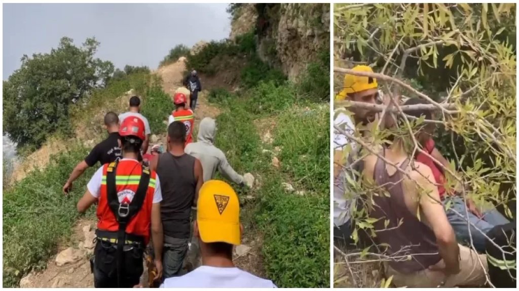 انقاذ شابين أحدهما سقط في جبال الأربعين أثناء عمله والآخر في بركة مياه في جرد الاجاص