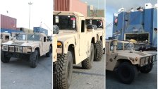 بالصور/ الجيش يتسلم 150 آلية هامفي هبة من السلطات الأميركية