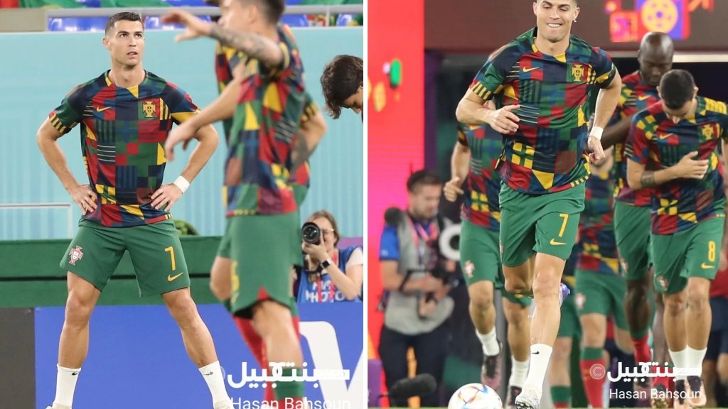 بالصور/ رونالدو يراقص الكرة.. على أهبة الإستعداد للمباراة كما رصدته عدسة موقع بنت جبيل 