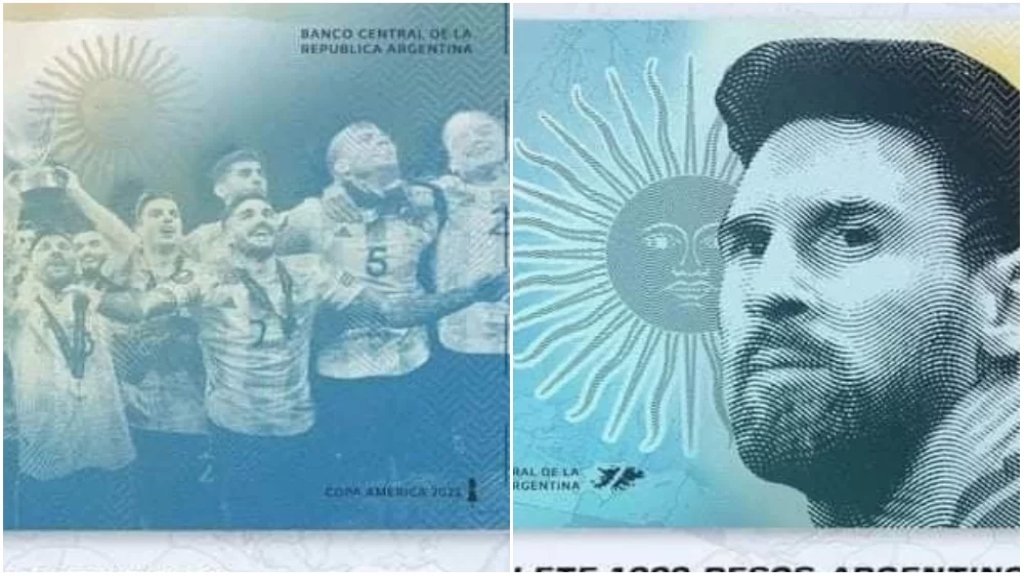 بالصور/ إليكم حقيقة إصدار البنك المركزي الأرجنتيني عملة رسمية تحمل صورة ميسي لتخليد فوز الأرجنتين