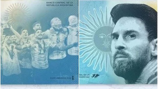 بالصور/ إليكم حقيقة إصدار البنك المركزي الأرجنتيني عملة رسمية تحمل صورة ميسي لتخليد فوز الأرجنتين