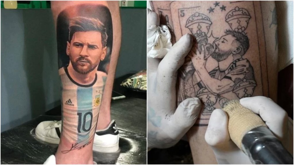 الأكثر طلبًا.. وشم ميسي وكأس العالم آخر موضة لدى الأرجنتينيين!