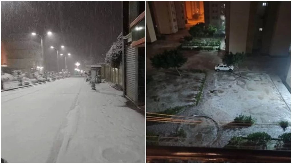 بالصور/ طقس أوروبي في مصر.. الثلوج تغطي الشوارع!