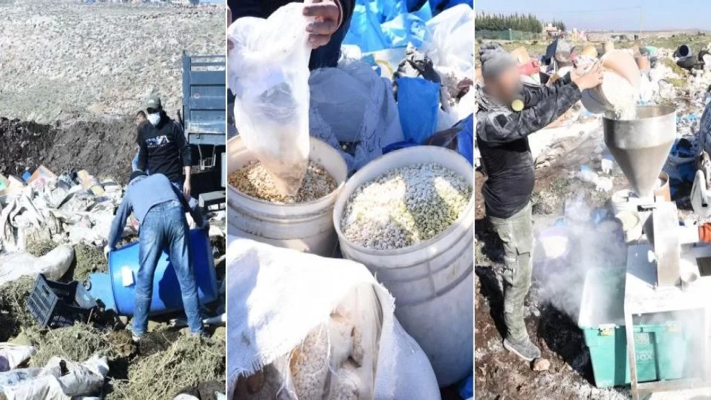 بالصور/ مكتب مكافحة المخدّرات الإقليمي في زحلة يتلف كميّات كبيرة من المخدّرات: 2,378535 طن حشيشة و5.002.205 حبة كبتاغون و145,274 كغ ماريجوانا.... 