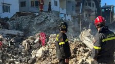 بالصور/ الدفاع المدني اللبناني خلال عمليات الإنقاذ والبحث عن الناجين من الزلزال في سوريا وتركيا اليوم