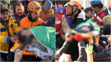 بالفيديو/ انقاذ أم وابنها من تحت الأنقاض في مدينة ديار بكر التركية بعد 101 ساعة على وقوع الزلزال