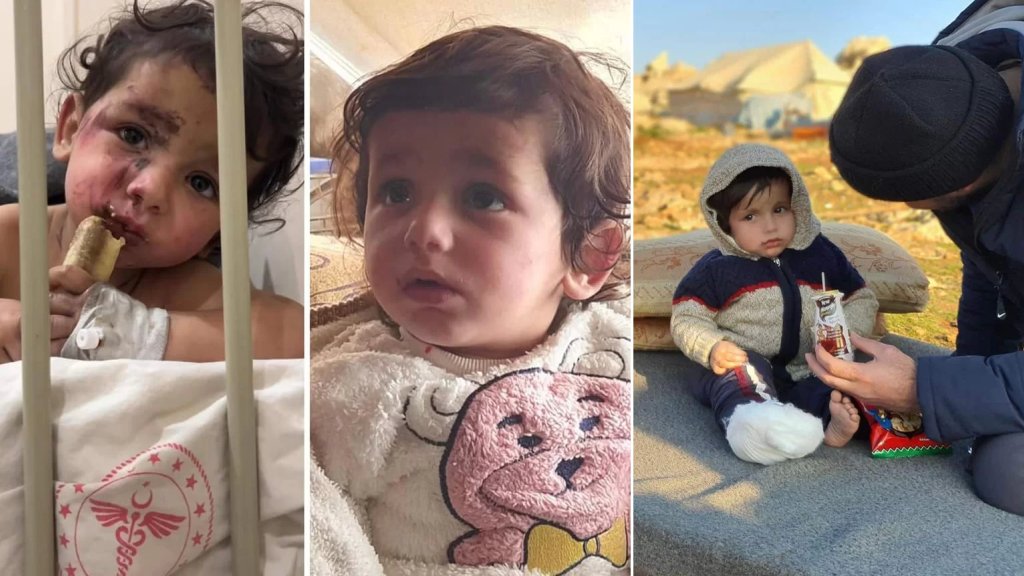 بعد التفاعل الكبير مع حكايته.. الطفل إبراهيم مع والده في أمان بعد خضوعهما للعلاج اللازم اثر الإصابة جراء الزلزال