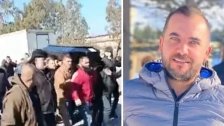 بالفيديو/ العبودية شيعت ابنها الشاب محمد المحمد الذي قضى بالزلزال المدمّر الذي ضرب أنطاكيا في تركيا