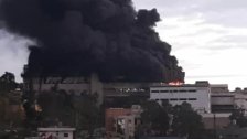بالفيديو/ حريق ضخم في معمل &quot;كونكورد&quot; في الناعمة