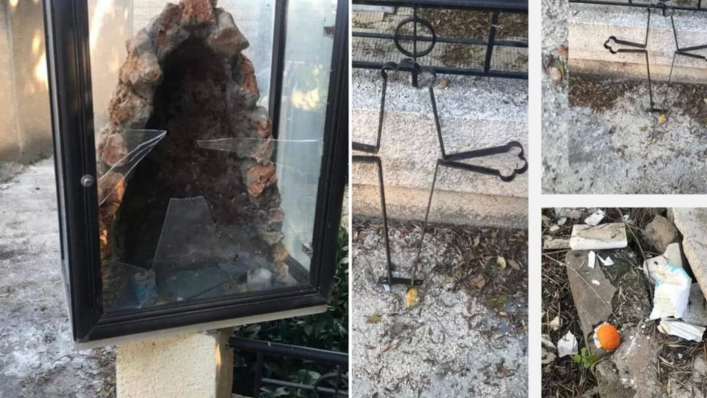 مجهولون عمدوا إلى تخريب مدافن في صيدا.. تحطيم شواهد القبور ورموز دينية!