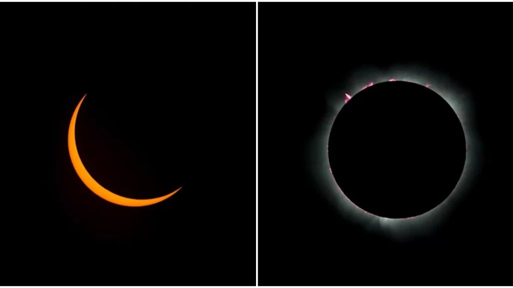 بالفيديو/ مشاهد للكسوف الهجين النادر للشمس... لن يتكرر إلا عام 2031