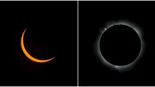 بالفيديو/ مشاهد للكسوف الهجين النادر للشمس... لن يتكرر إلا عام 2031