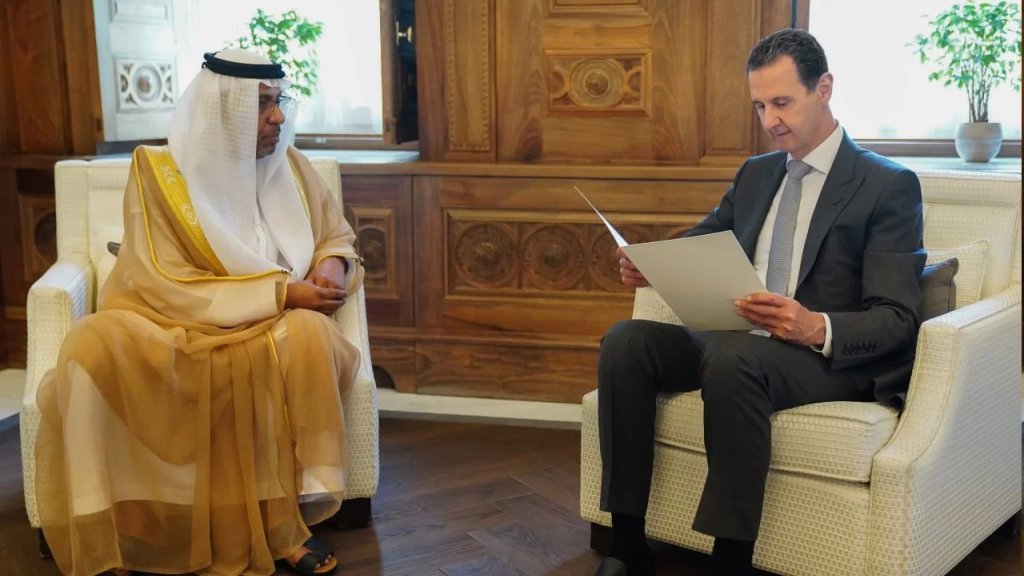 الأسد يتلقى دعوة رسمية من الرئيس الاماراتي لحضور مؤتمر الأطراف للمناخ (COP28) في دبي