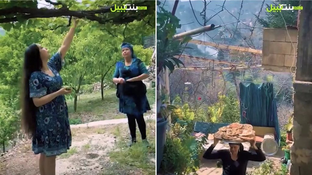 بالفيديو/ سيدة قطفت من بقعة حلوة من لبنان الحياة البسيطة وجوهرتها بمشاهد من وحي فيروز