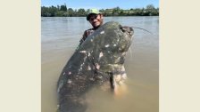 بعد متابعتها لـ 23 سنة.. اصطاد أكبر سمكة في نهر البو في ايطاليا لكنه عاد وأطلق حريتها!