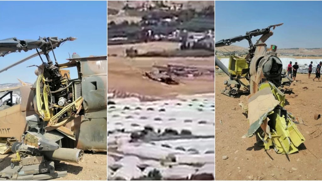 بالفيديو/ لحظة تحطم طائرة مروحية عسكرية أردنية من نوع كوبرا