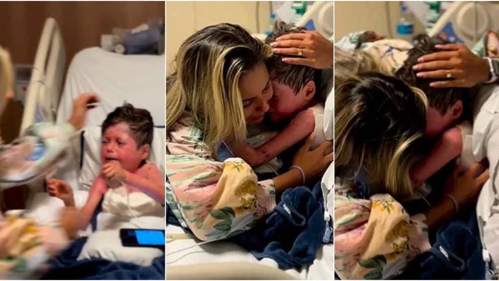 بالفيديو/ لحظات مؤثّرة... لقاء أم وطفلها بعد استيقاظه من غيبوبة دامت 16 يوماً في البرازيل