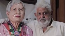 لينقل أهمية الحب بين الزوجين لشباب اليوم.. هندي ينحت تمثالاً مشابهاً لزوجته بعد وفاتها!