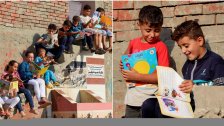 بالصور/ شاب مصري يحول منزله إلى مكتبة لأطفال قريته... تستقطب نحو 500 طفل