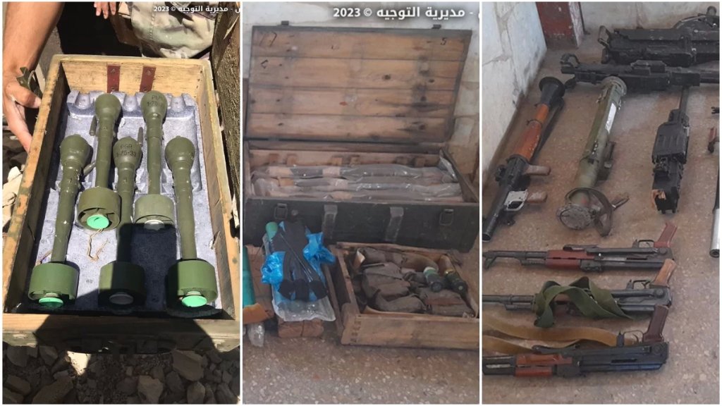 بالصور/ ضبط مخزن أسلحة وذخيرة في بلدة حورتعلا - بعلبك