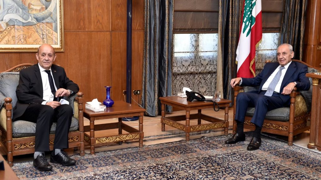 الرئيس بري جدد التأكيد بعد لقاء لودريان أن &quot;كوة قد فتحت في الملف الرئاسي&quot;