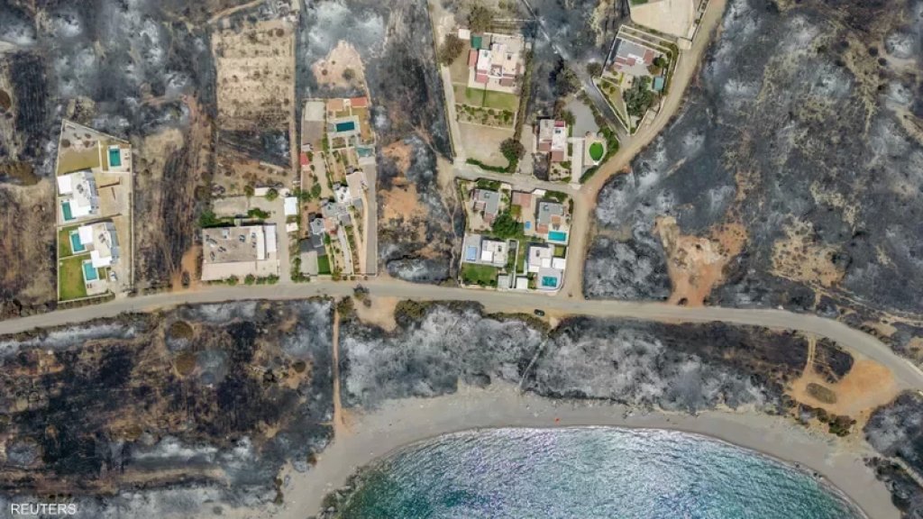 الحرائق تحول جزيرة "رودس" السياحية في اليونان إلى رماد!