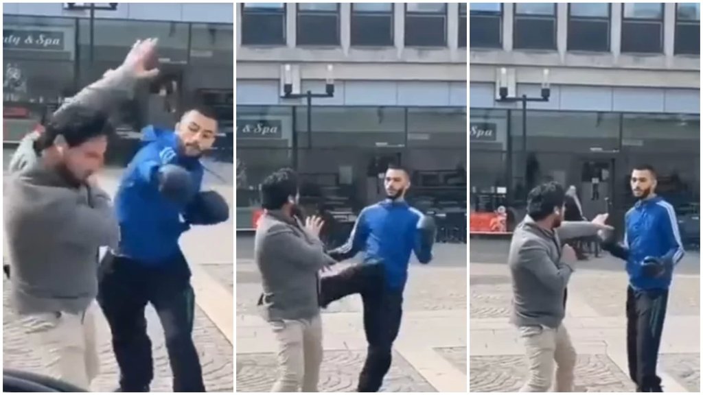 بالفيديو/ حارق القرآن سلوان موميكا يتعرض للضرب واللكم من قبل شاب عربي في السويد