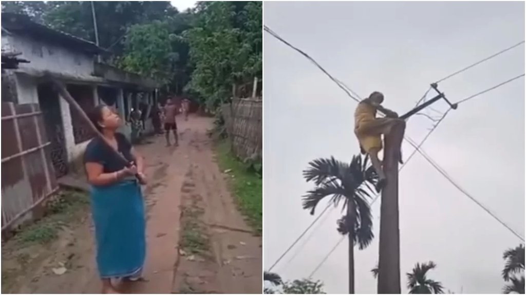 فيديو متداول لسيدة تنهال بالضرب على جابي الكهرباء بعدما فصل التيار الكهربائيّ عن منزلها!
