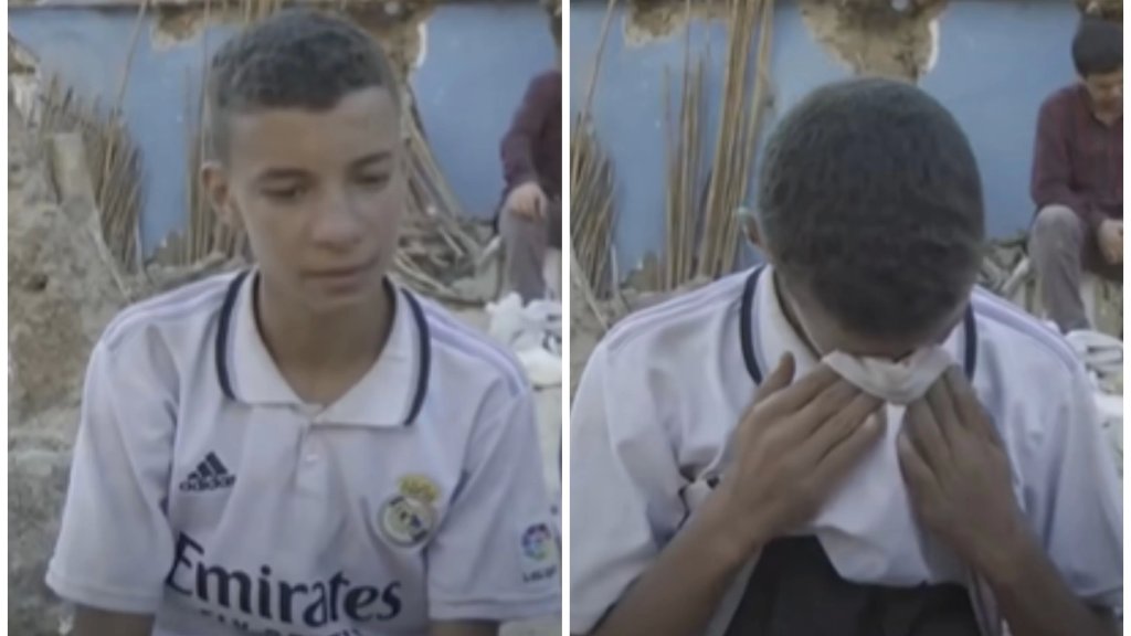 ظهر بقميص الملكي... ريال مدريد يبحث عن طفل مغربي فقد كل عائلته في الزالزال
