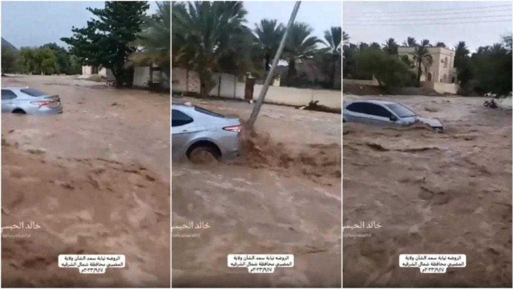 بالفيديو/ فيضانات تضرب عُمان و تجرف عشرات السيارات