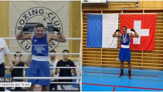 الشاب اللبناني-السويسري علي الفوعاني يفوز في بطولة سويسرا للشباب بالملاكمة عن وزن أقل من 75 كغ