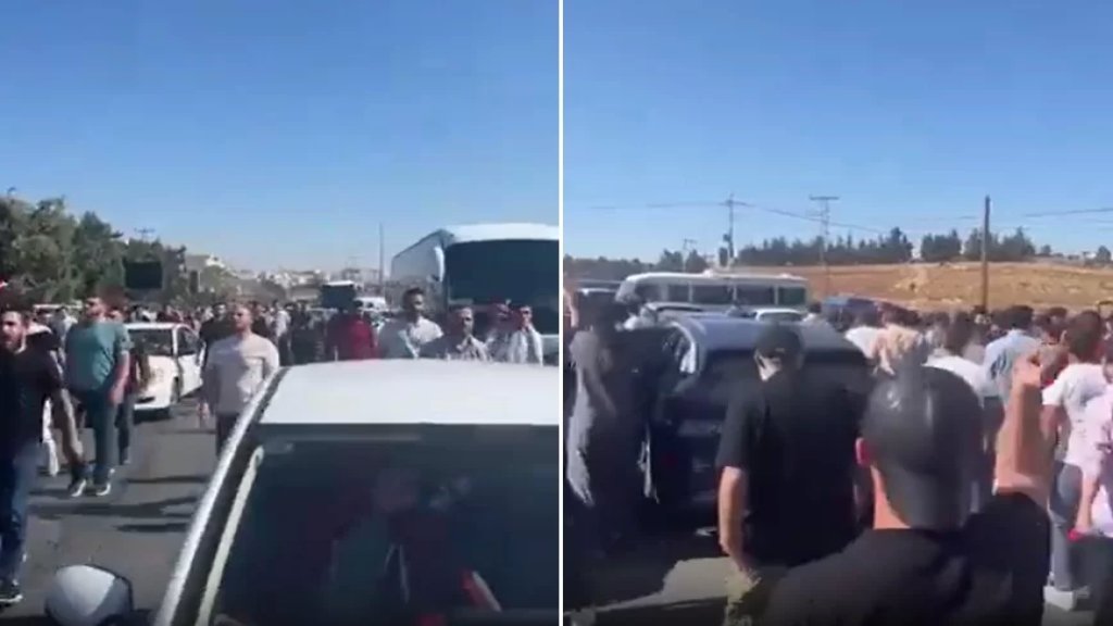  حشود كبيرة من المواطنين في الأردن تتوجه إلى الحدود مع فلسطين