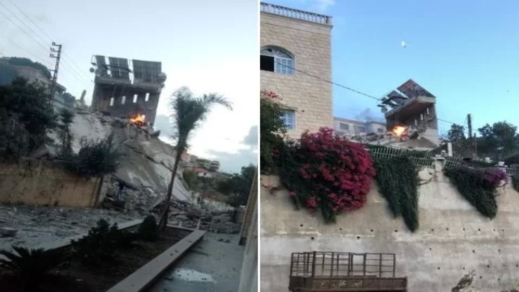 بالصور/ الغارة الإسرائيلية التي استهدفت منازل في بلدة الخيام