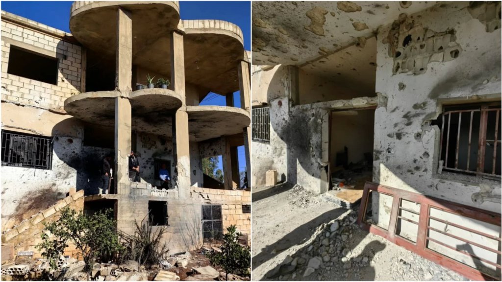 بالصور/ مكان استشهاد الأسيرة المحررة ناصيفة مزرعاني ونجلها محمد في بلدة حولا بعد استهدافه من قبل الإحتلال