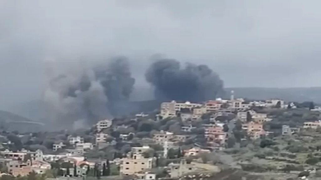 بالفيديو/ الغارات الجوية التي نفذها الطيران الإسرائيلي على أطراف بلدة كونين في جنوب لبنان