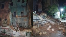 بالصور والفيديو/ انهيار مبنى مهجور في زقاق البلاط ليل أمس