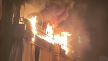 بالفيديو والصور/ حريق كبير داخل شقة سكنية في منطقة الشياح