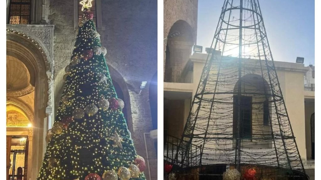 مجهولون أحرقوا شجرة الميلاد في منطقة الزاهرية في طرابلس فجر اليوم