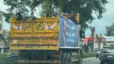 شاحنة تنقل مناصري تيار المستقبل إلى وسط بيروت