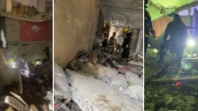 بالصور/ الدفاع المدني: انتشال جثامين الشهـ. د|ء الـ 11 من المبنى المدمر في النبطية اثر غارة جوية إسرائيلية