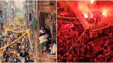 "بالروح بالدم نفديك يا فلسطين".. هتافات لفلسطين وغزة خلال الإفطار الجماعي في حي المطرية بالقاهرة الذي يقام للسنة العاشرة على التوالي ويشارك به الآلاف