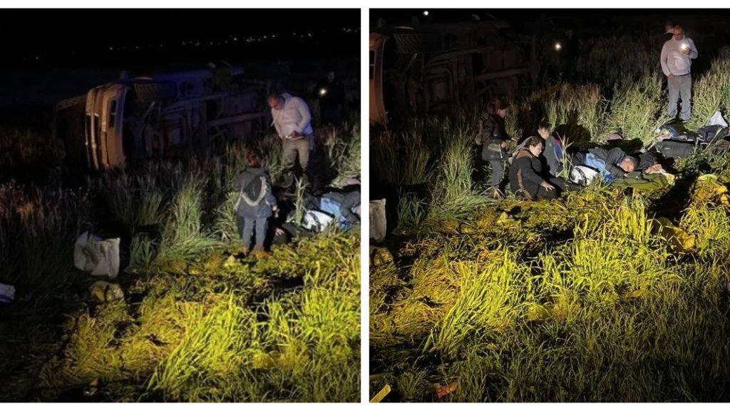 بالصور/ 15 جريح بحادث سير مروع في حوش تل صفية بعلبك