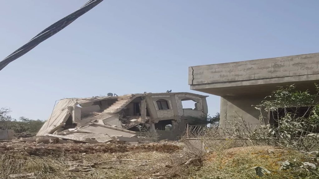 المنزل المستهدف بالغارة الإسرائيلية على بلدة بليدا