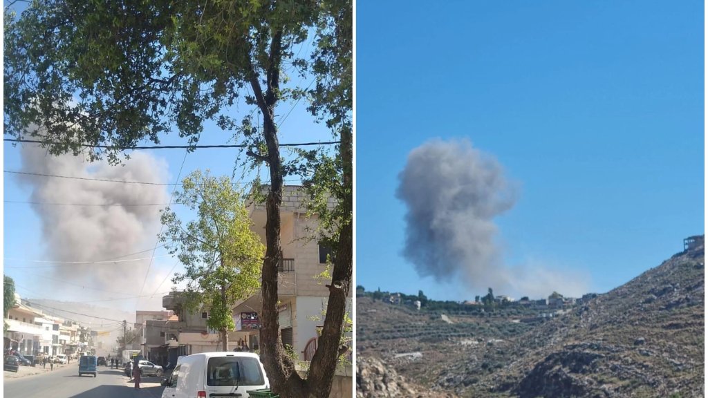 بالفيديو/  غارة اسرائيلية استهدفت بلدة صديقين!