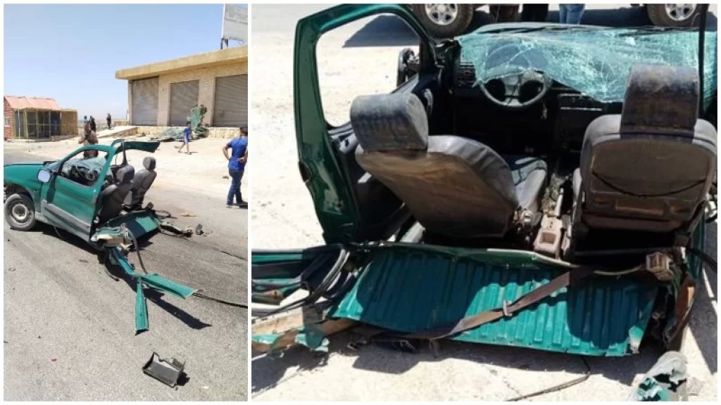  وفاة امرأة وطفل جراء حادث مروّع على طريق عام بعلبك الهرمل!